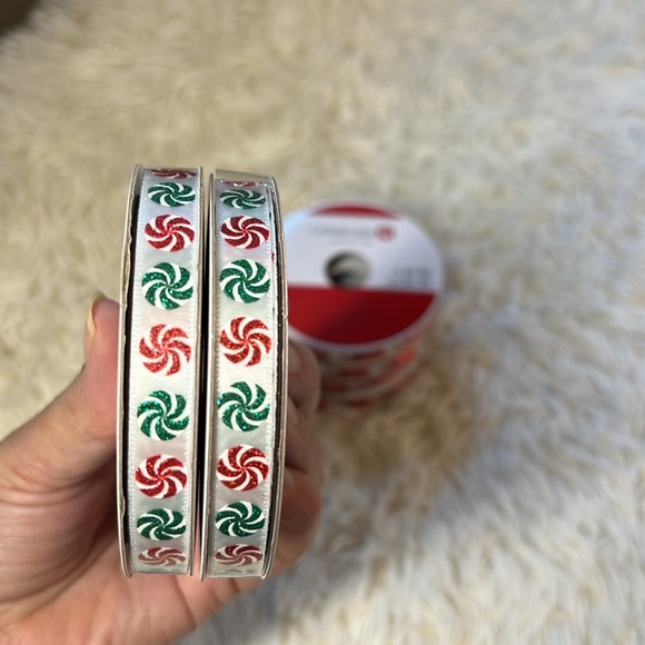 Holiday Snowmen & Candies Narrow Spools Of Ribbon Assortment Set Of Six New - Picture 3 of 4